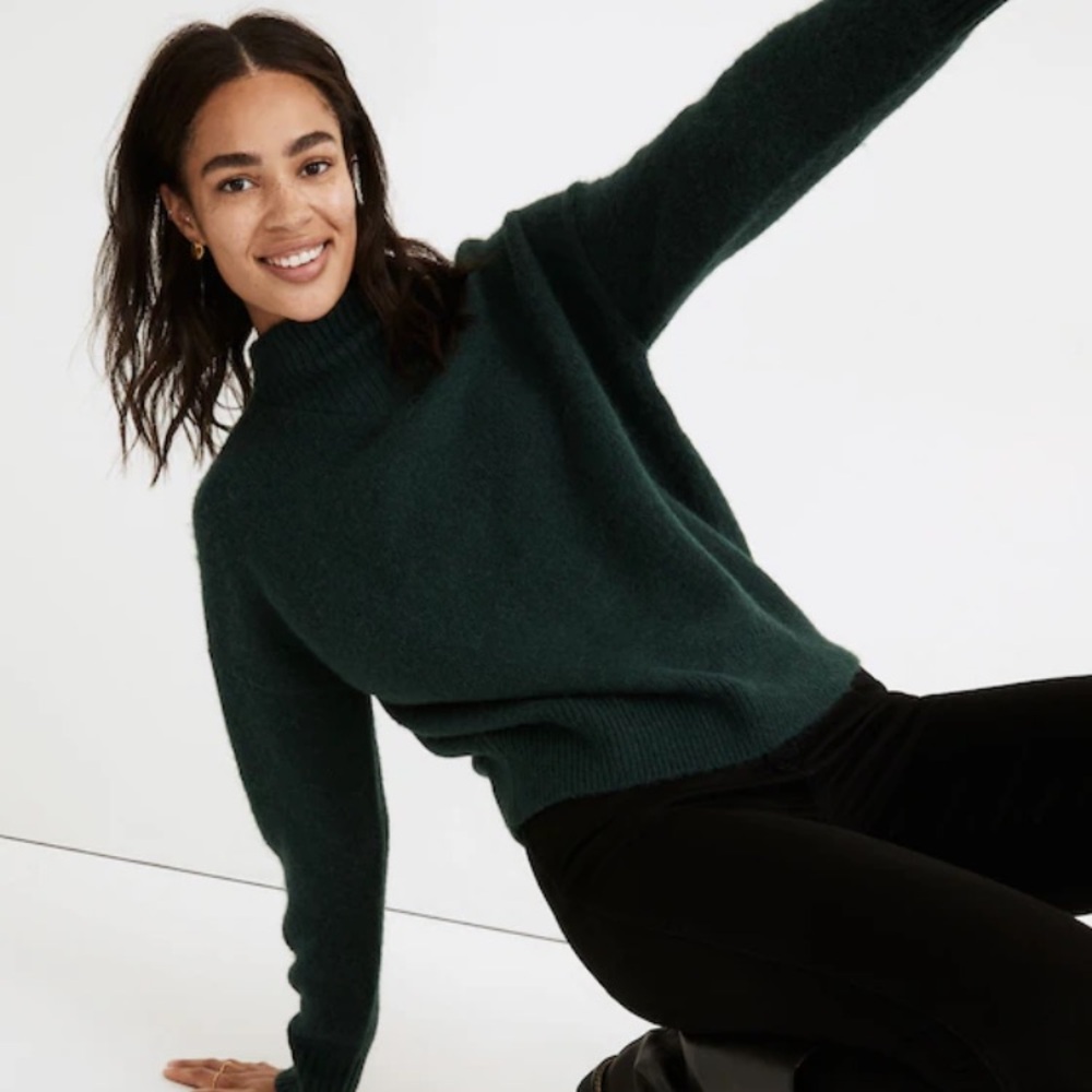 Madewell Dillon sweater, xxs, green